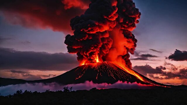 volcano fire mountain