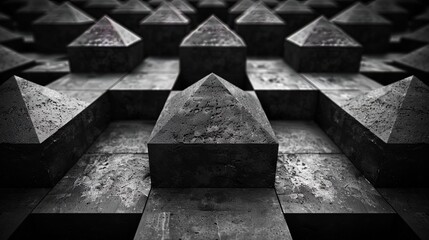 Rows of Concrete Blocks