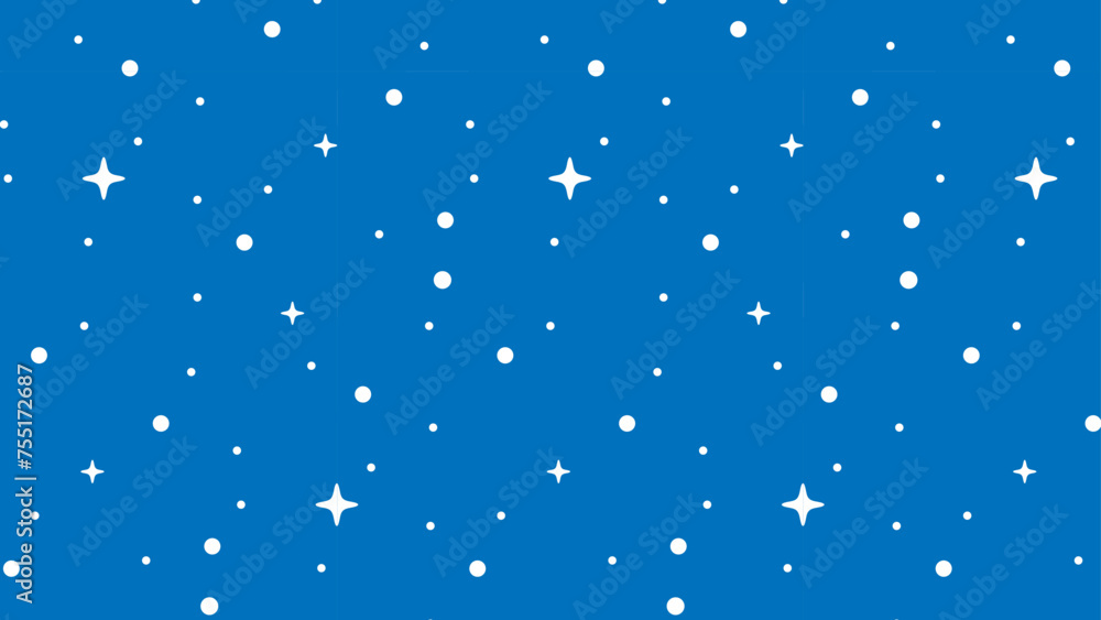 Wall mural seamless repeating vector space and stars pattern texture