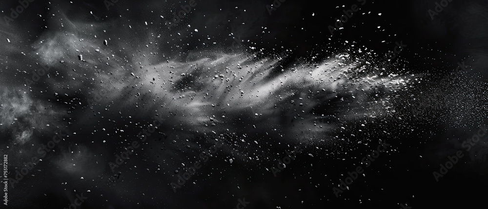Wall mural this detailed image captures an ethereal explosion of dust and particles creating a dynamic texture 