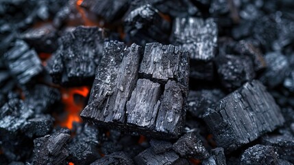 Close Up of a Pile of Coal