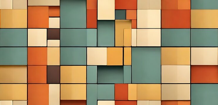 geometric Midcentury modern abstract background 2d
