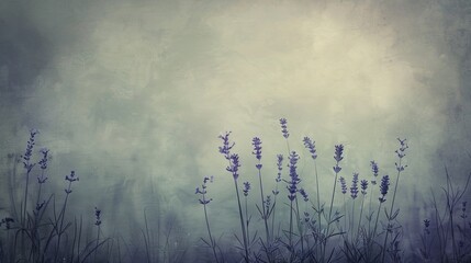 Ethereal mist and lavender textured background, suggesting delicacy and mystery.