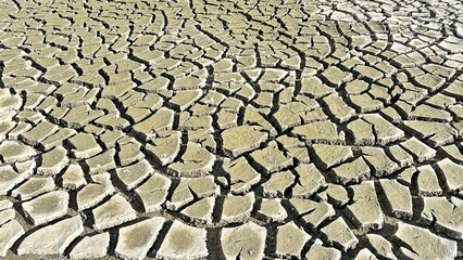 The soil cracks after there is no water