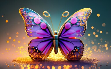 3D delicate butterfly