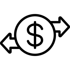 Money Transfer Arrows Icon