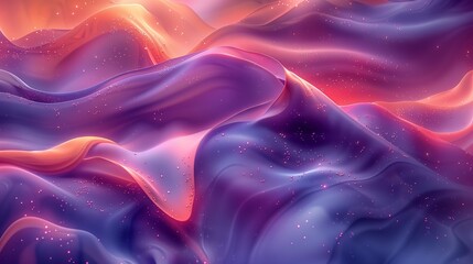 Obraz premium Closeup of a vibrant purple and orange fabric with a liquid pattern