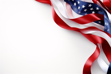 of background with ribbon of usa on white background