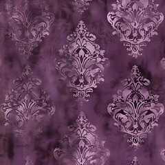 Purple Background: Royal shades of purple blend together in a repeating pattern of regal motifs and luxurious textures, exuding opulence and sophistication.