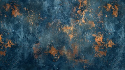 Moody indigo and copper textured background, representing introspection and warmth.