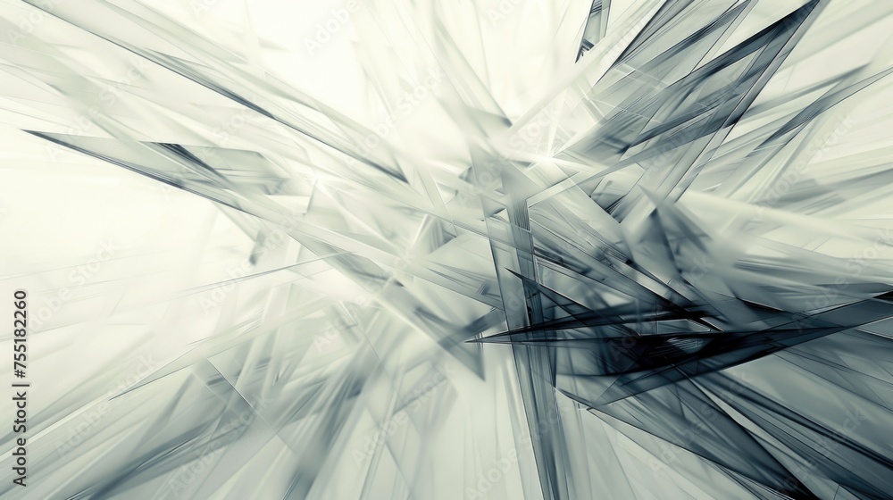 Poster pale gray abstract background or screensaver on a pc made up of sharp lines. ai generative.