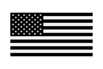 Flag of the United States black and white