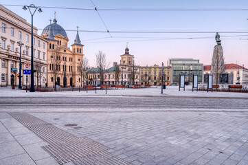 Miasto Łódź- widok na Plac Wolności.