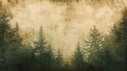 Rustic sepia and forest green textured background, conveying nostalgia and nature.