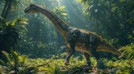 T rex dinosaur in the Amazon