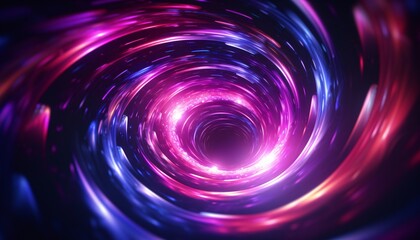 swirling computer animation of colorful lights