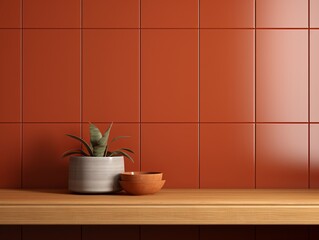 Fototapeta na wymiar wall tiles are in the shape of wood surfaces