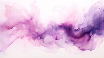 watercolors in violet shades on a white white background
