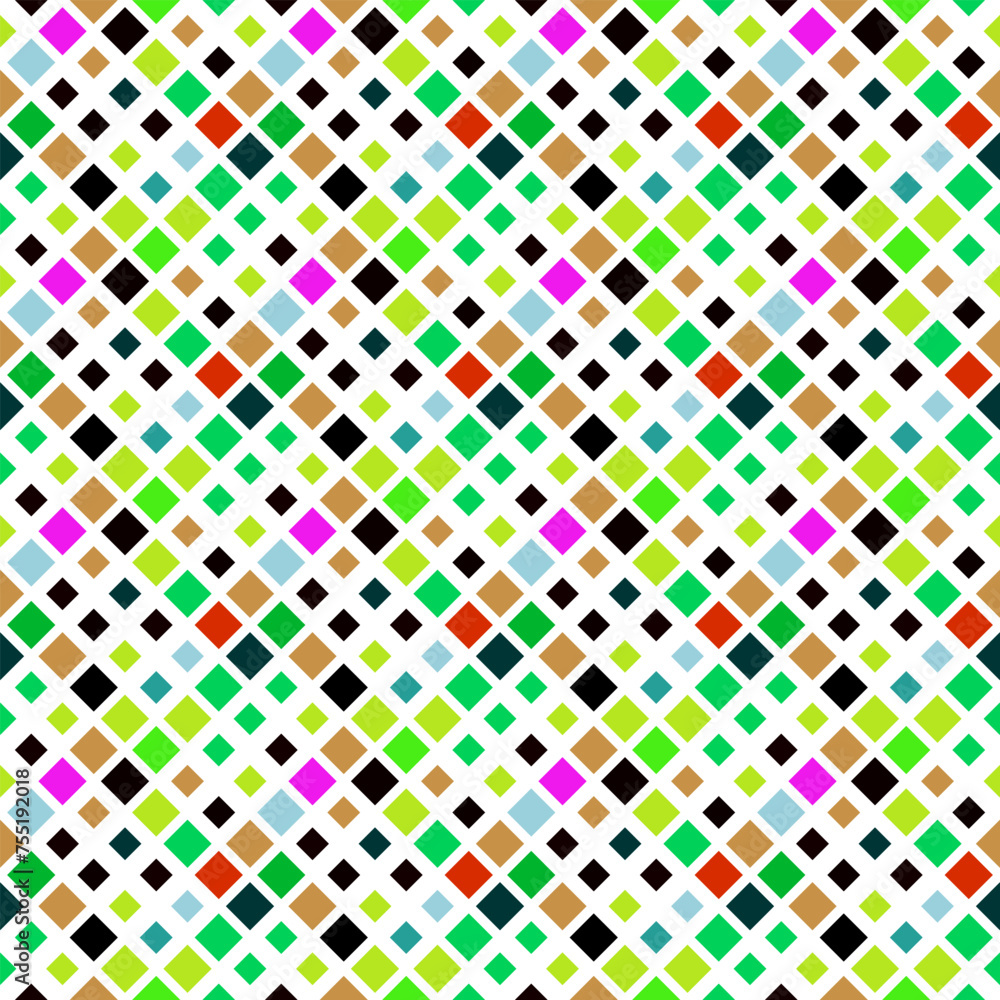 Poster seamless square pattern background - geometrical abstract vector graphic design from diagonal square