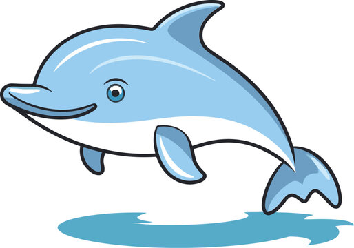 Azure Aria Dolphin Vector Art