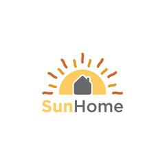 Sun Home Logo Simple Minimalist