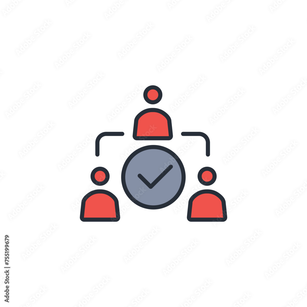 Poster coordination icon. vector.editable stroke.linear style sign for use web design,logo.symbol illustrat