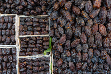 The Food of Ramadan Cuisine Dates Fruits (Hurma), Eminonu Fatih, Istanbul Turkiye (Turkey)