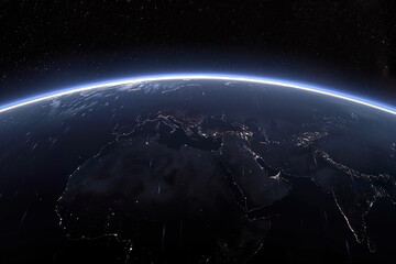 Earth at Night from Space - obrazy, fototapety, plakaty