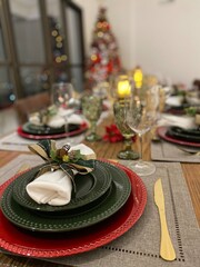 christmas table setting