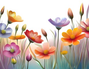 Fototapeta premium blumen auf weißem hintergrund