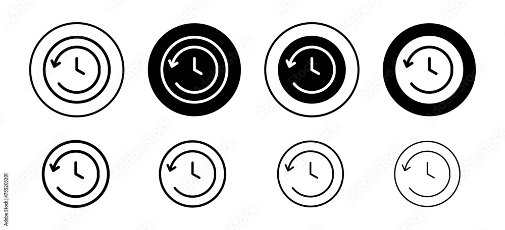 Poster account history icon vector set collection for web