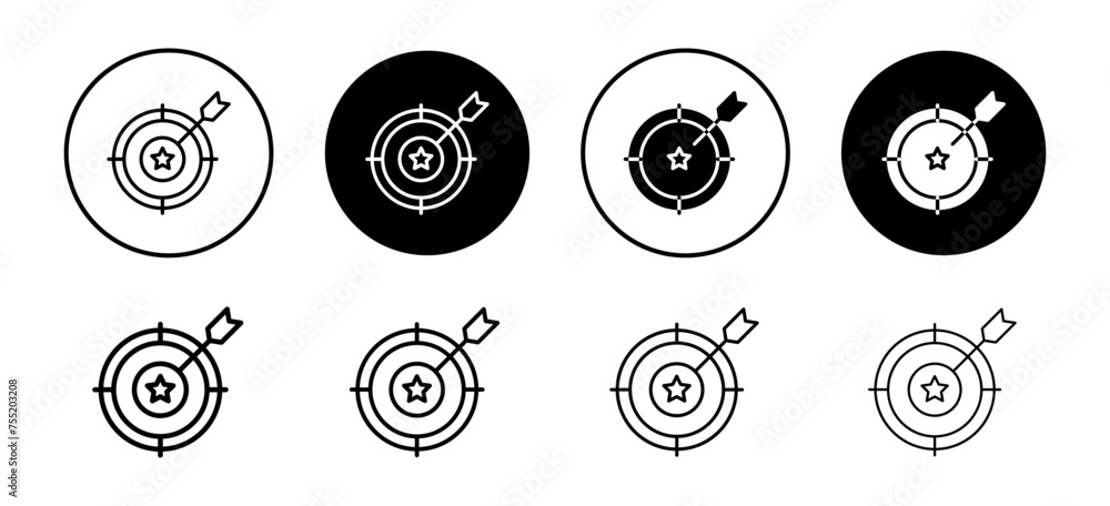 Poster aptitude icon vector set collection for web