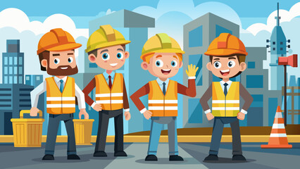 illustration of a builders