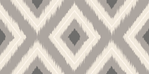 Vector vintage seamless pattern in Ikat style. Vector pattern for home decor in retro style. Retro ikat texture.