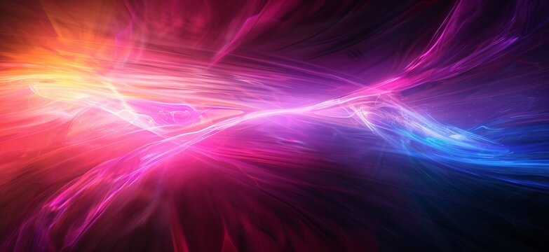 A computer generated image of a vibrant abstract background resembling a watercolor painting with hues of purple, violet, pink, and magenta, inspired by a cloudy sky and flower petals