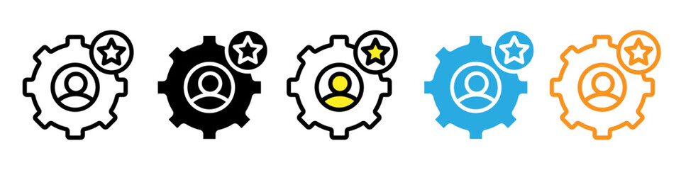 Skills icon logo set vector