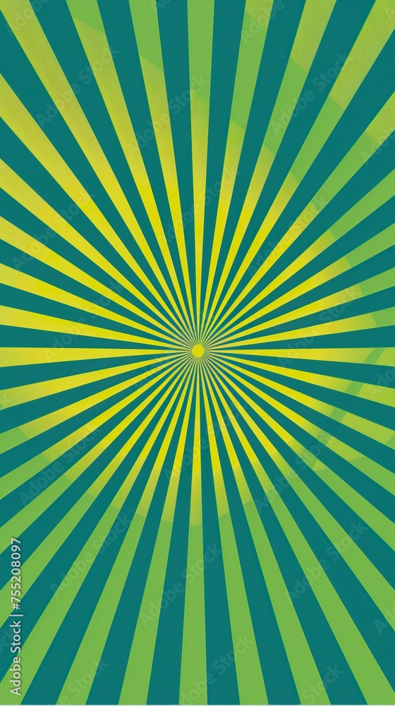 Wall mural abstract background with geometric pattern in sunburst style with thick lines. illustration of brigh