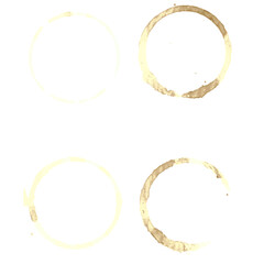 An illustration of a set of coffee stains on paper