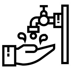 wudu icon, isolated islamic icon in white background, perfect for website, blog, logo, graphic design, social media, UI, mobile app