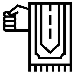 Prayer rug icon on white background. Traditional Islamic Background