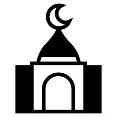 Islamic mosque icon, Religion, Islamic, Mosque, Prayer, Muslim mosque, islam icon vector