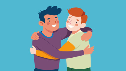 illustration of two friend