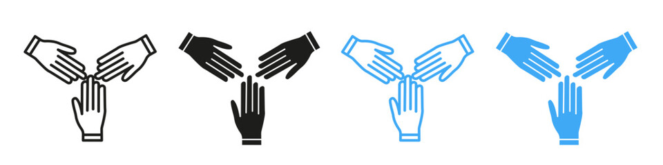 Collaborative icon mark in filled style