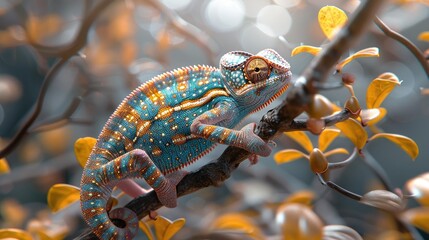 Captivating chameleon: a stunning showcase of nature's master of camouflage and adaptability, the versatile and enchanting chameleon in its vibrant and ever-changing hues