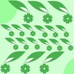 background of green leaves and flower petals