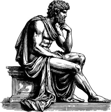 Sitting Ancient Greek Man