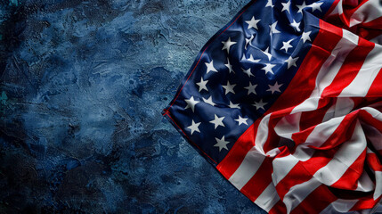 Fototapeta premium Background for a Glittering Dreamscape The American Flag in a Cosmic Celebration before Election Day Digital Art Illustration