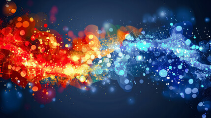 Naklejka premium Background for a Glittering Dreamscape The American Flag in a Cosmic Celebration before Election Day Digital Art Illustration