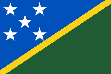 Solomon Islands vector flag in official colors and 3:2 aspect ratio.