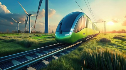 Electric train, a concept of renewable energy